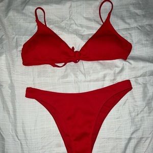 Red bikini set